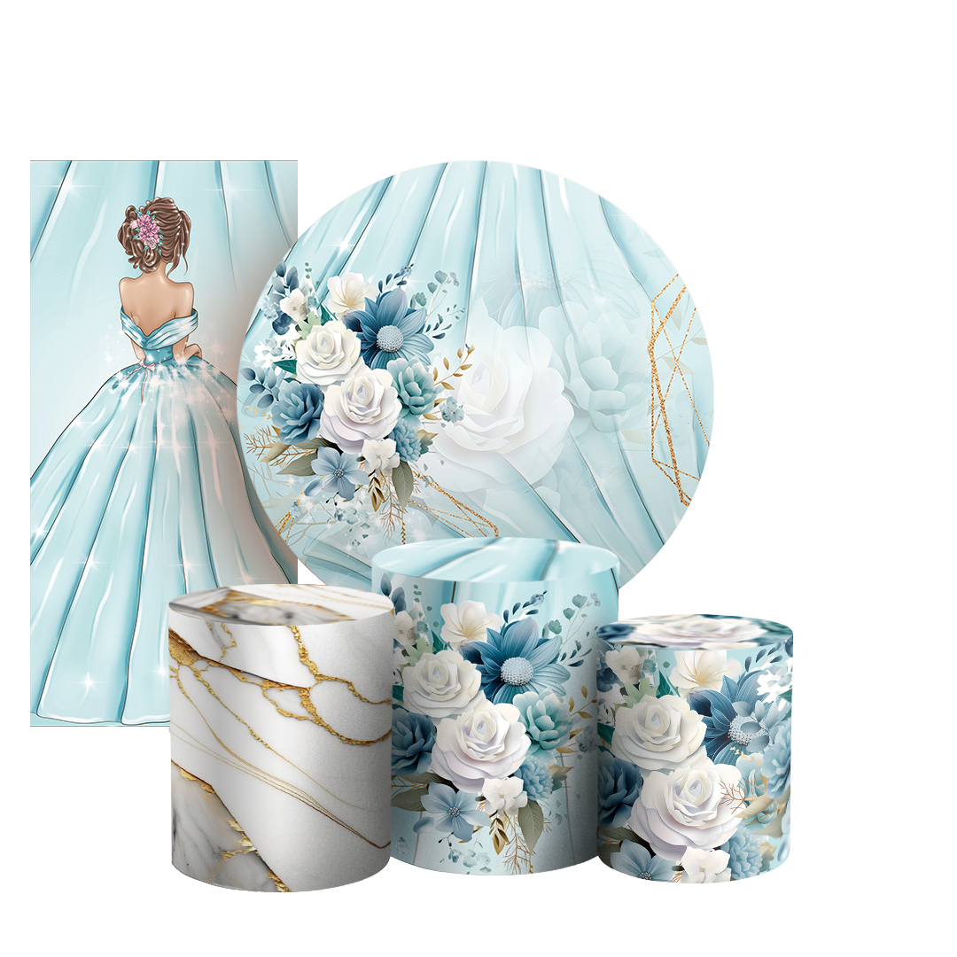 Arte Digital Painel de Festa - 15 Anos Floral 802756