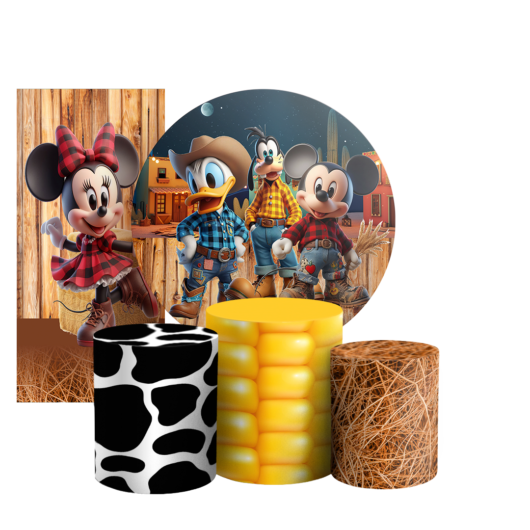 Arte Digital Painel de Festa - Mickey Fazendinha 802805