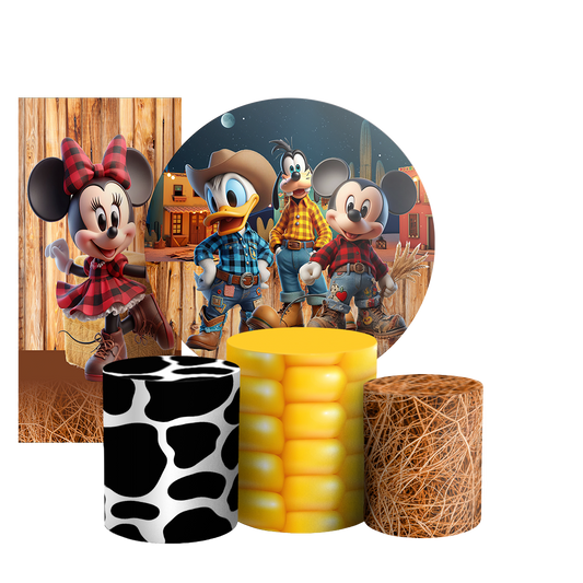 Arte Digital Painel de Festa - Mickey Fazendinha 802805