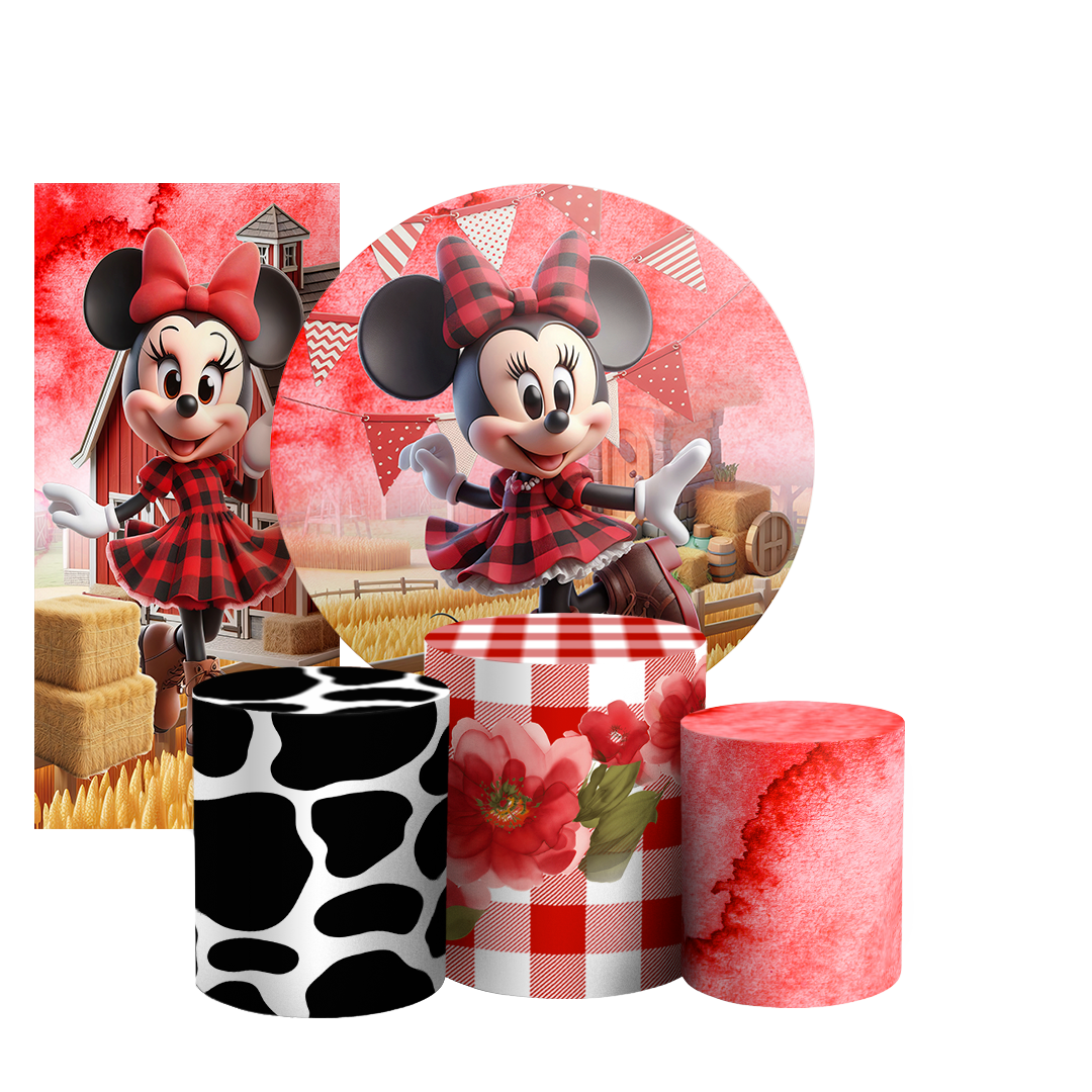 Arte Digital Painel de Festa - Minnie Fazendinha 802828