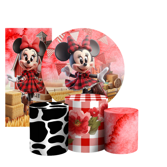 Arte Digital Painel de Festa - Minnie Fazendinha 802828