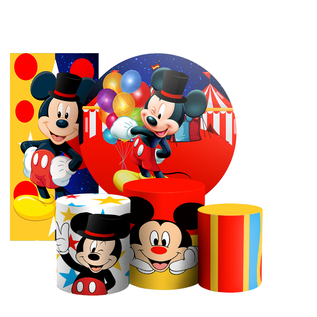 Arte Digital Painel de Festa - Mickey Circo 802888