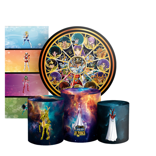 Arte Digital Painel de Festa - Cavaleiros do Zodiaco 802898