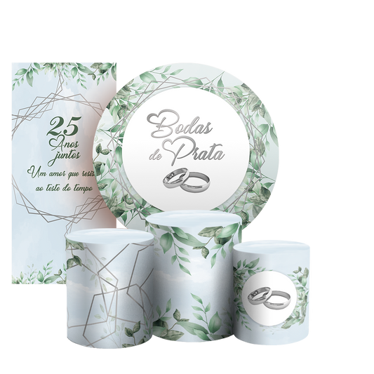 Arte Digital Painel de Festa - Bodas de Prata 802907