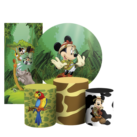 Arte Digital Painel de Festa - Mickey Safari 802916