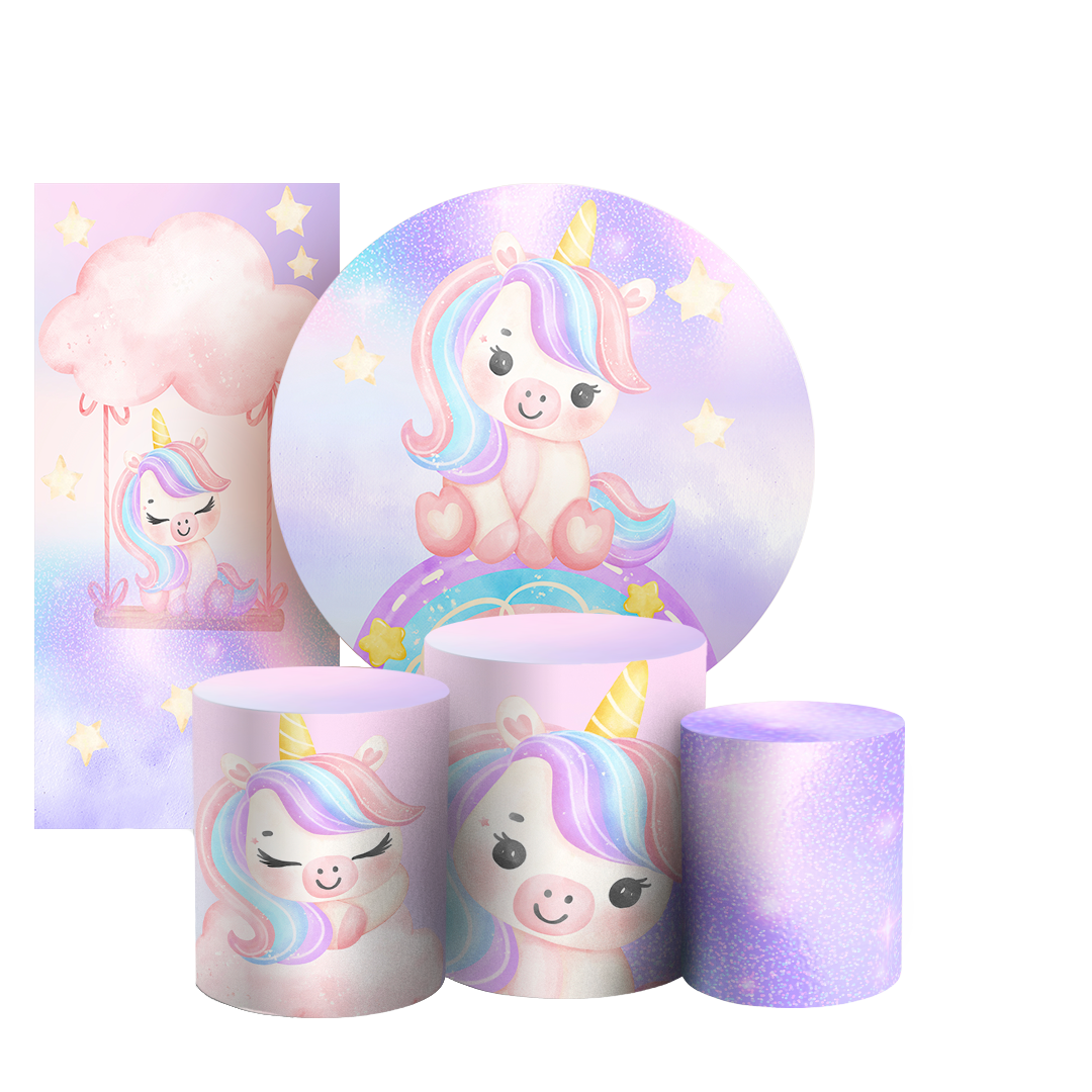 Arte Digital Painel de Festa - Unicornio 802943
