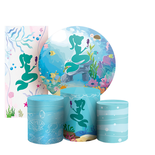 Arte Digital Painel de Festa - Sereia 802952