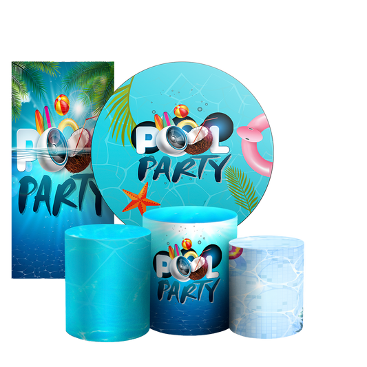 Arte Digital Painel de Festa - Pool Party 802955