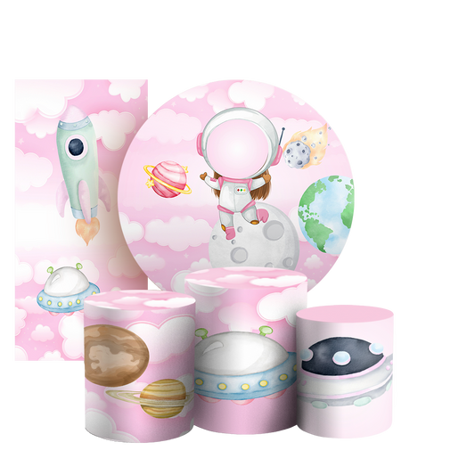 Arte Digital Painel de Festa - Astronauta Galaxia 802965