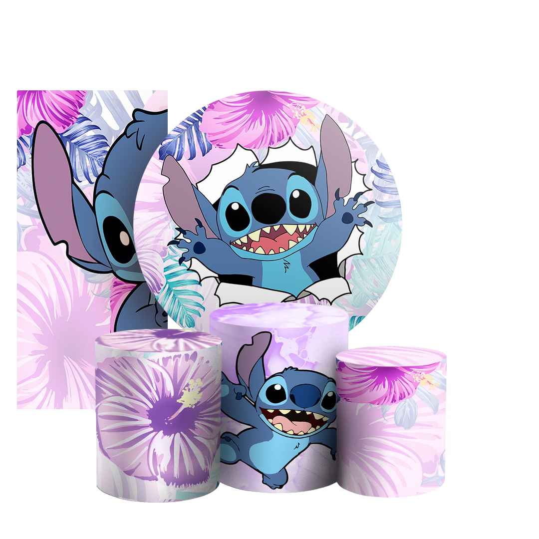Arte Digital Painel de Festa - Lilo E Stitch 802973