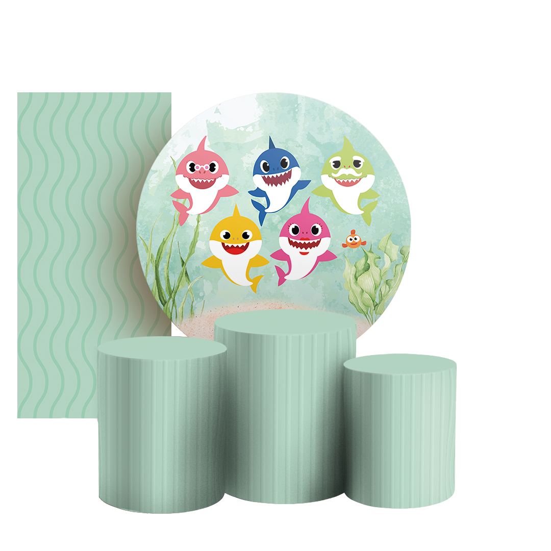 Arte Digital Painel de Festa - Baby Shark 802988