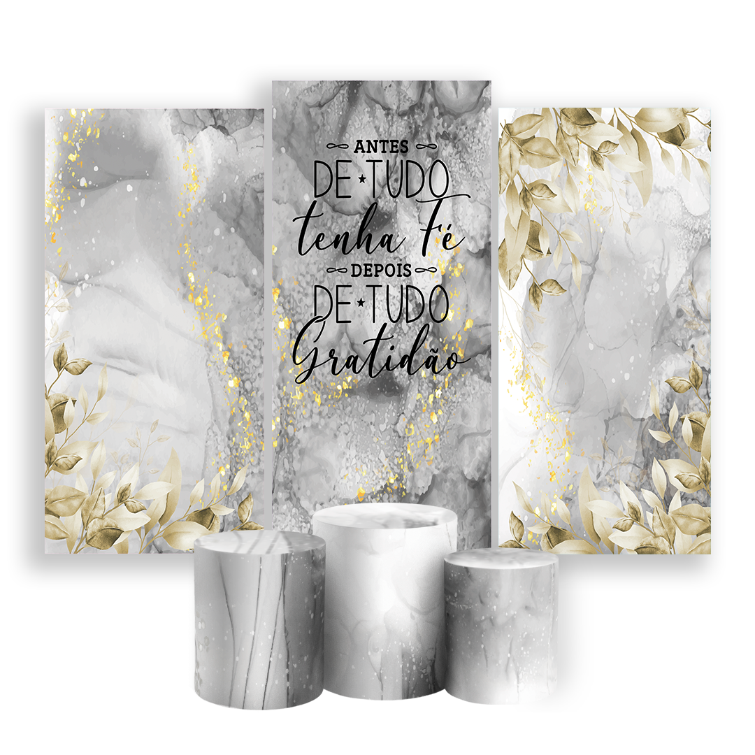 Arte Digital Painel de Festa - Gratidão 802998