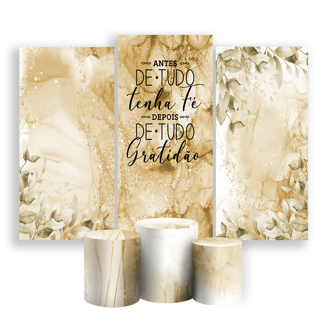 Arte Digital Painel de Festa - Gratidão 802999