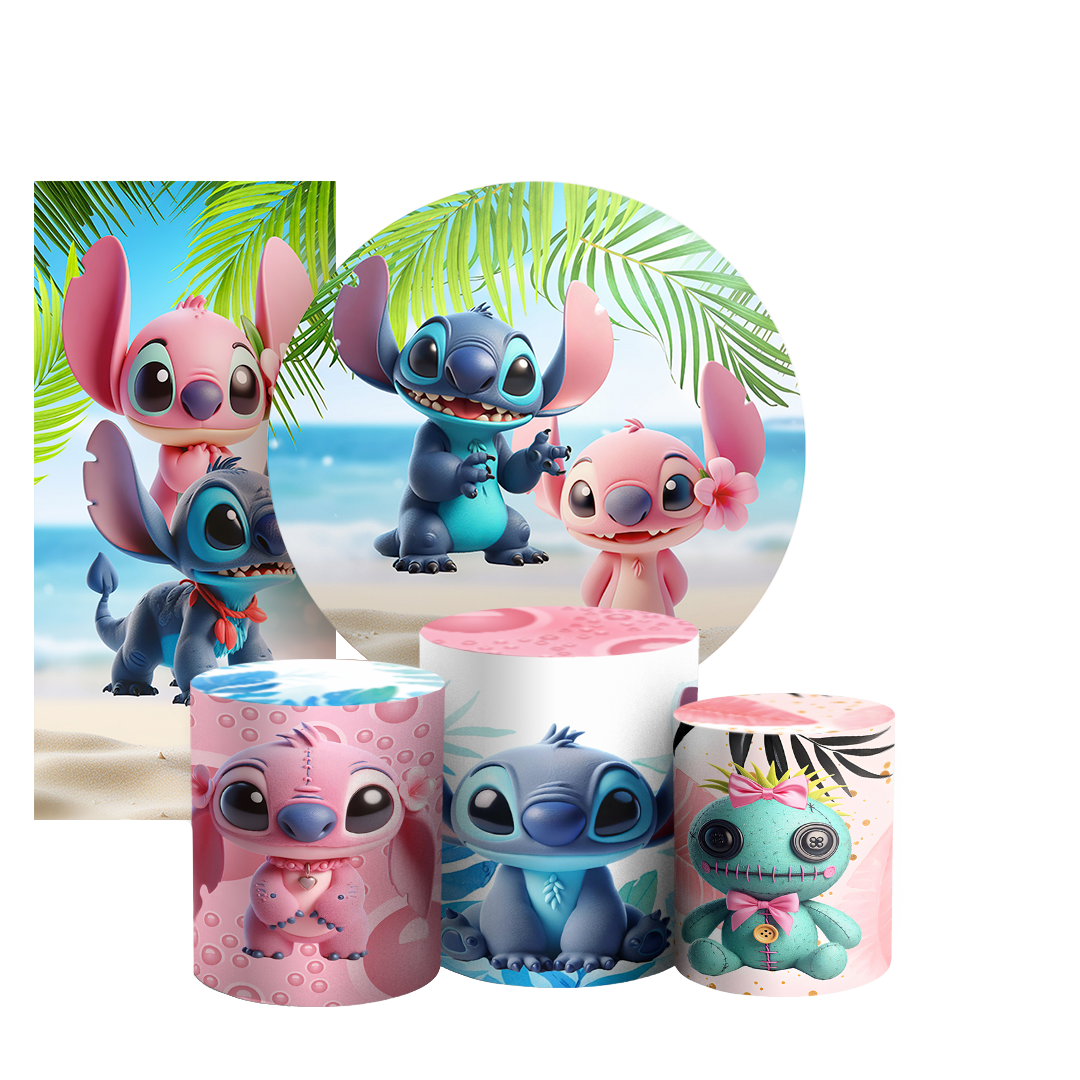 Arte Digital Painel de Festa - Lilo E Stitch 803011