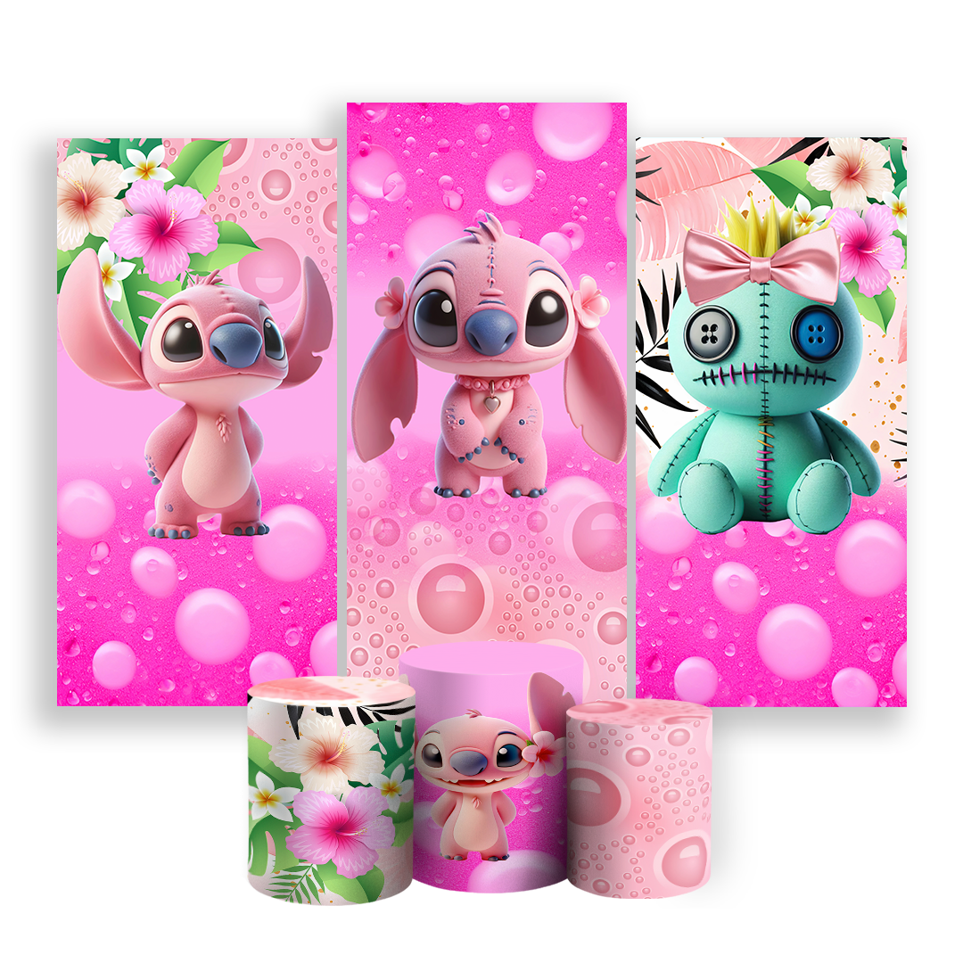Arte Digital Painel de Festa - Lilo E Stitch 803013