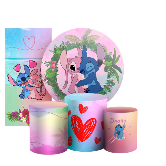 Arte Digital Painel de Festa - Lilo e Stitch 803030