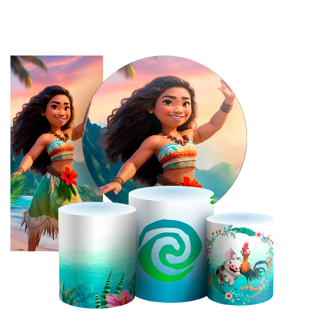 Arte Digital Painel de Festa - Moana 803031