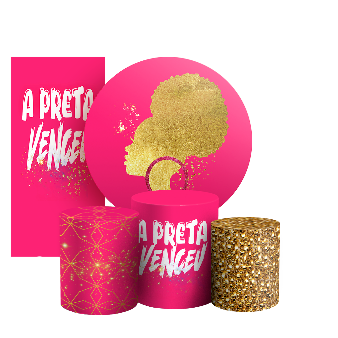 Arte Digital Painel de Festa - A Preta Venceu 803037