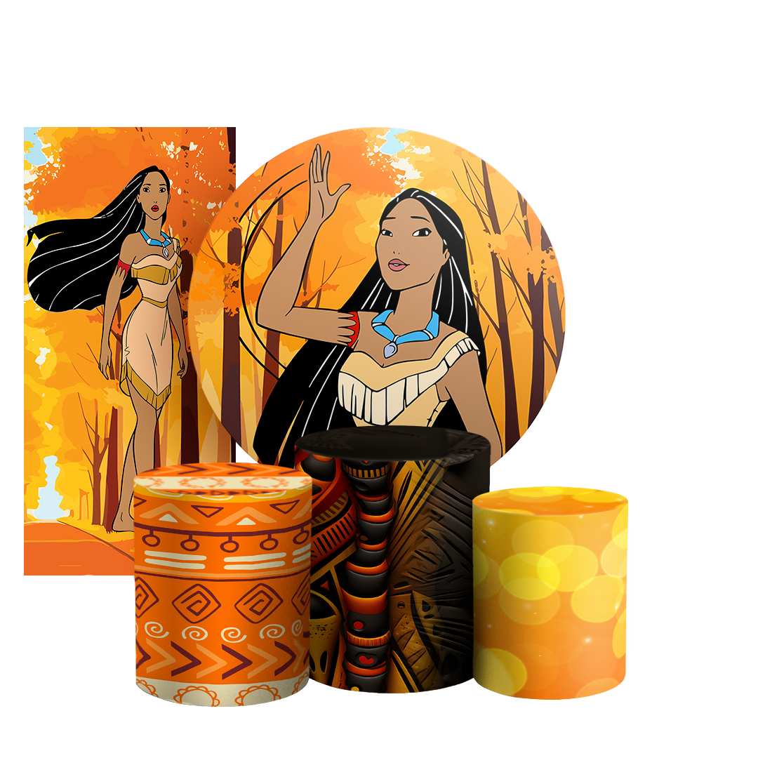 Arte Digital Painel de Festa - Pocahontas 803051