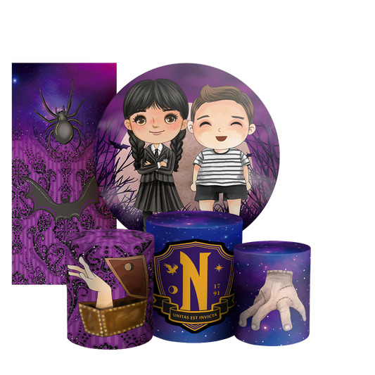 Arte Digital Painel de Festa - Wandinha 803108