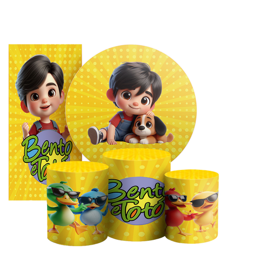 Arte Digital Painel de Festa - Bento e Toto 803153