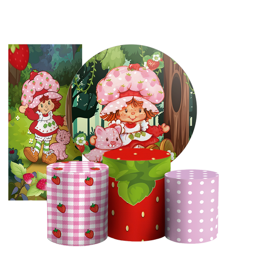 Arte Digital Painel de Festa - Moranguinho 803194