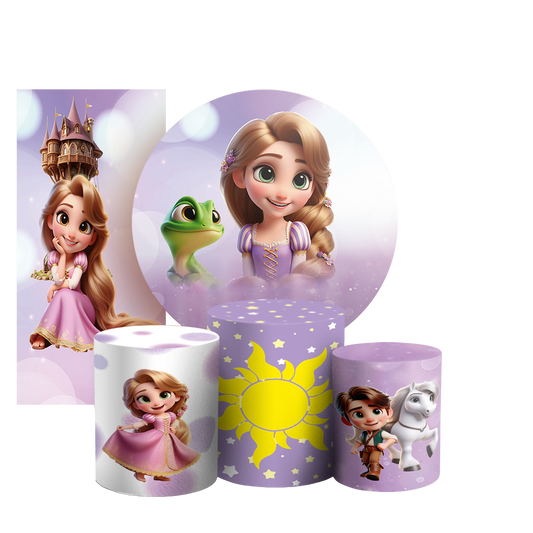 Arte Digital Painel de Festa - Enrolados 803223