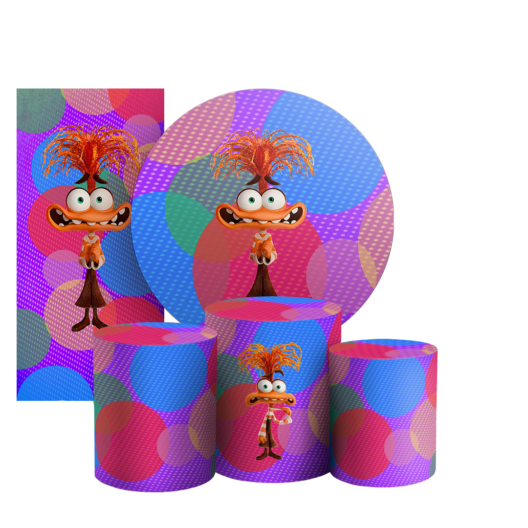 Arte Digital Painel de Festa - Ansiedade Divertida Mente 803239