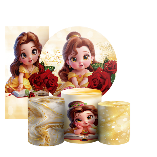 Arte Digital Painel de Festa - Bela e a Fera  803256