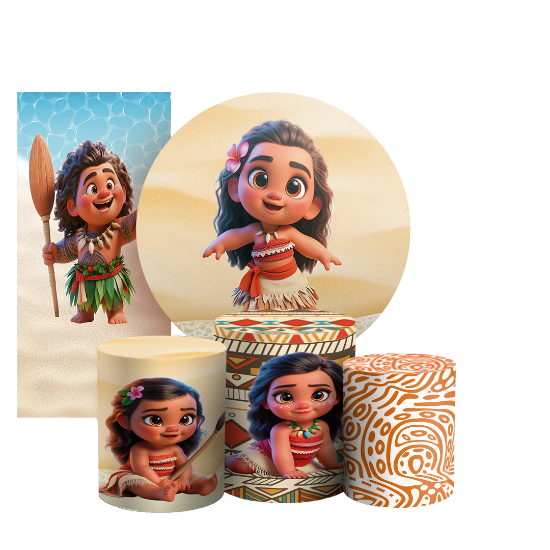 Arte Digital Painel de Festa - Moana  803273