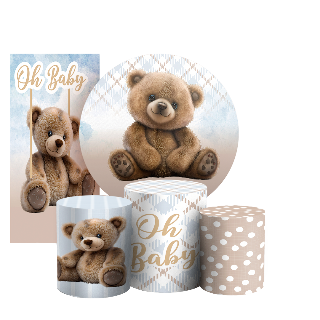 Arte Digital Painel de Festa - Oh Baby Urso 803279