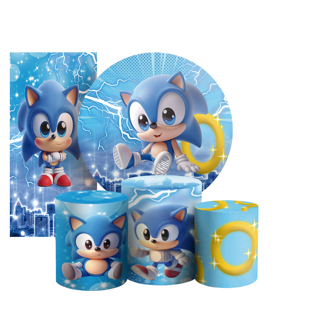 Arte Digital Painel de Festa - Sonic 803308