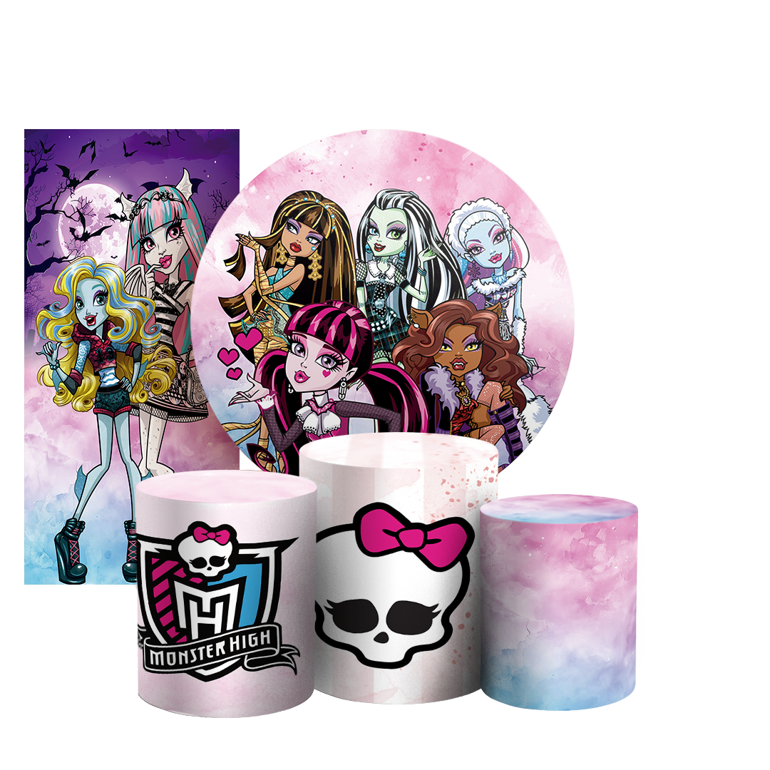 Arte Digital Painel de Festa - Monster High 803331