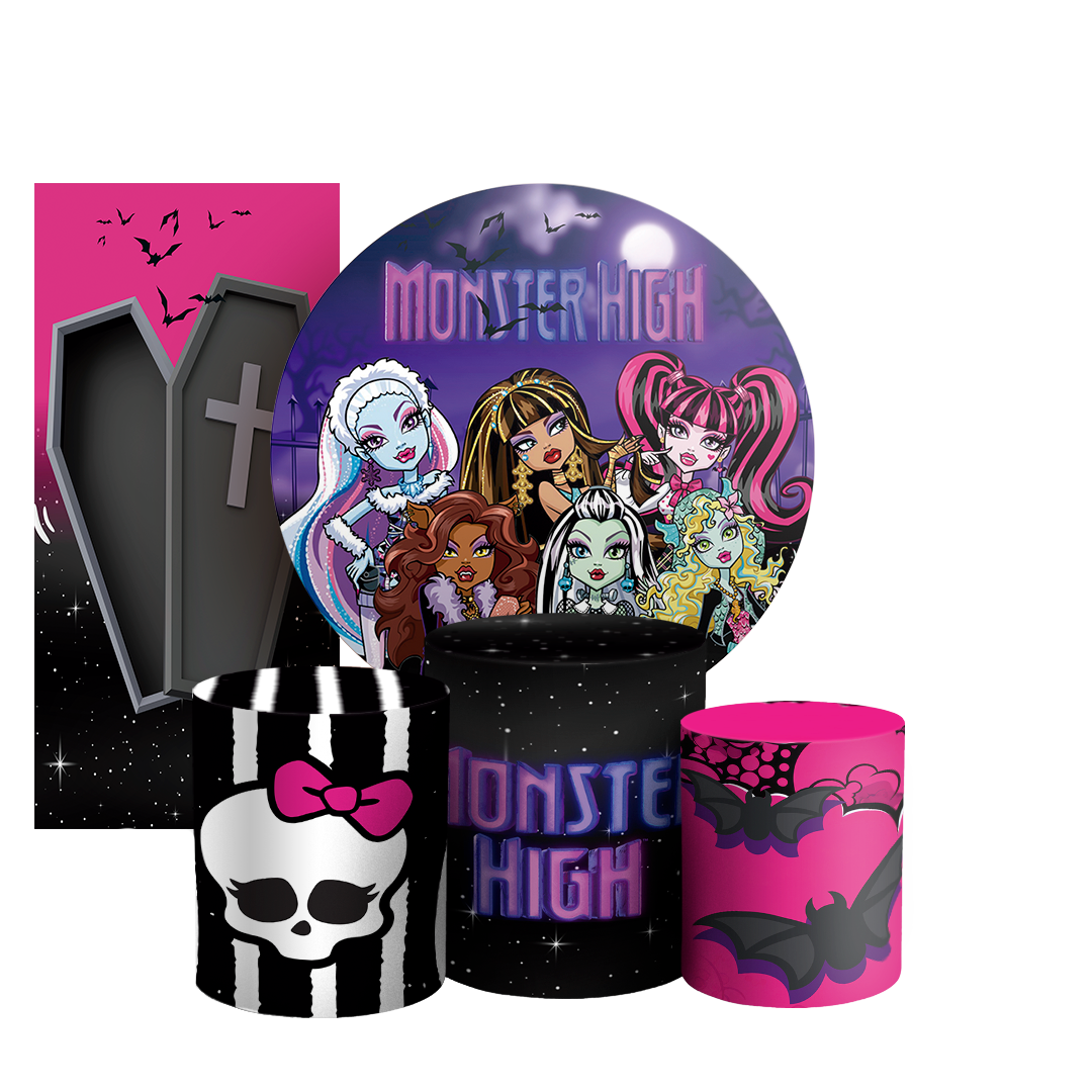 Arte Digital Painel de Festa - Monster High 803332