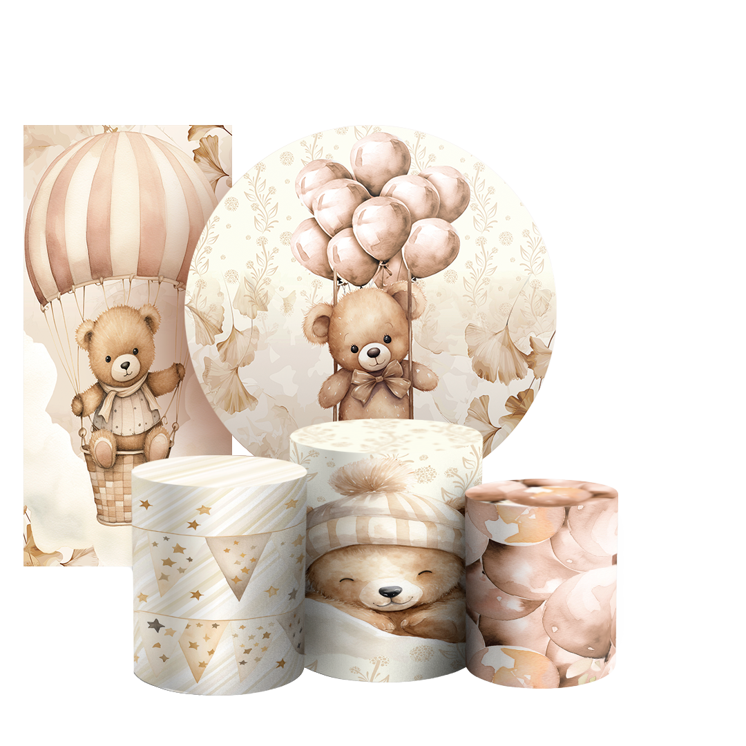 Arte Digital Painel de Festa - Urso Marrom 803336