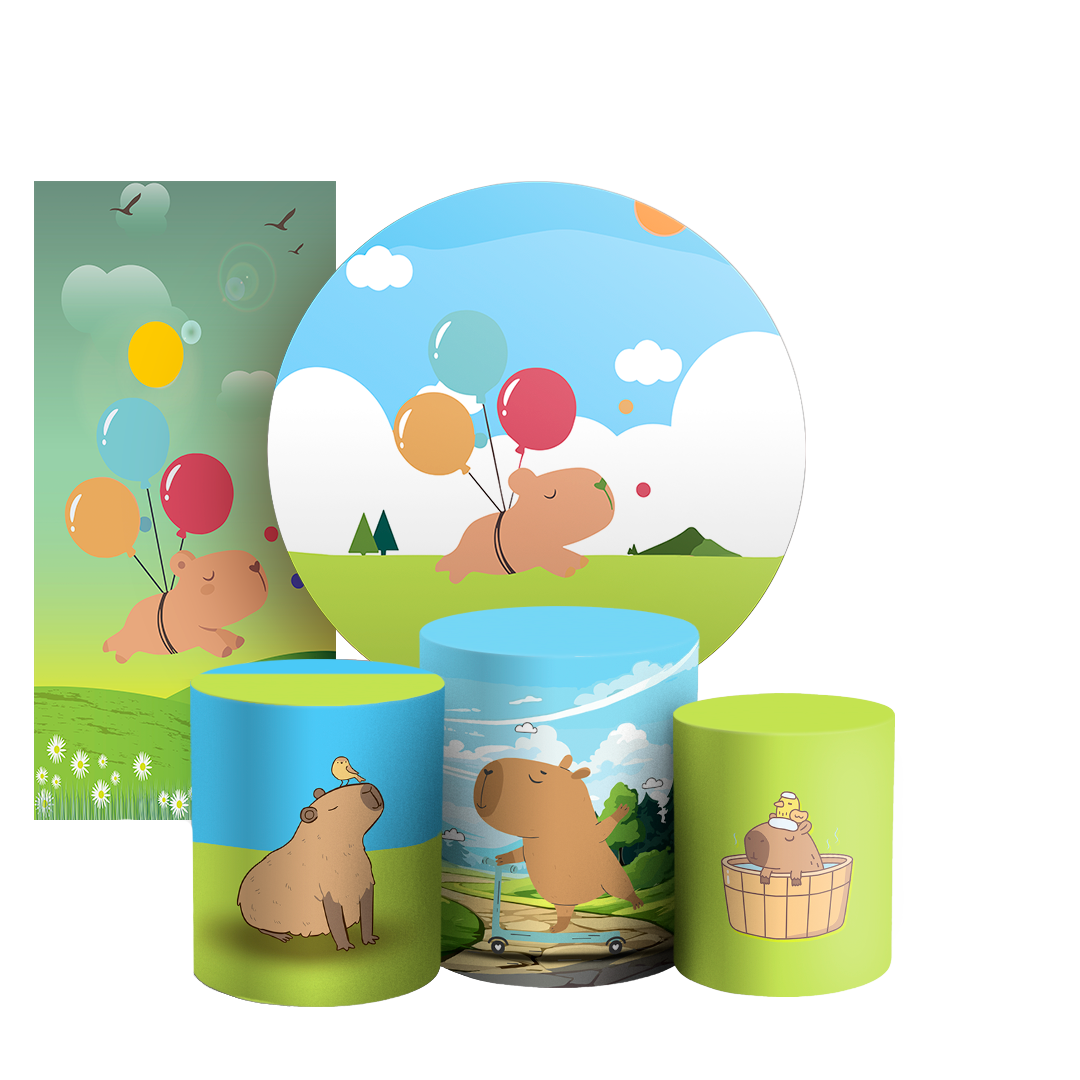 Arte Digital Painel de Festa - Capivara 803342
