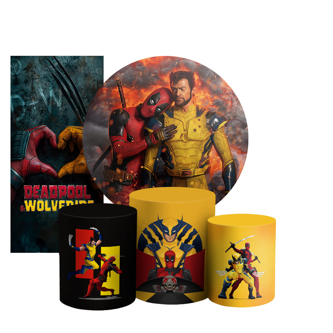 Arte Digital Painel de Festa - Dead Pool e Wolverine 803361