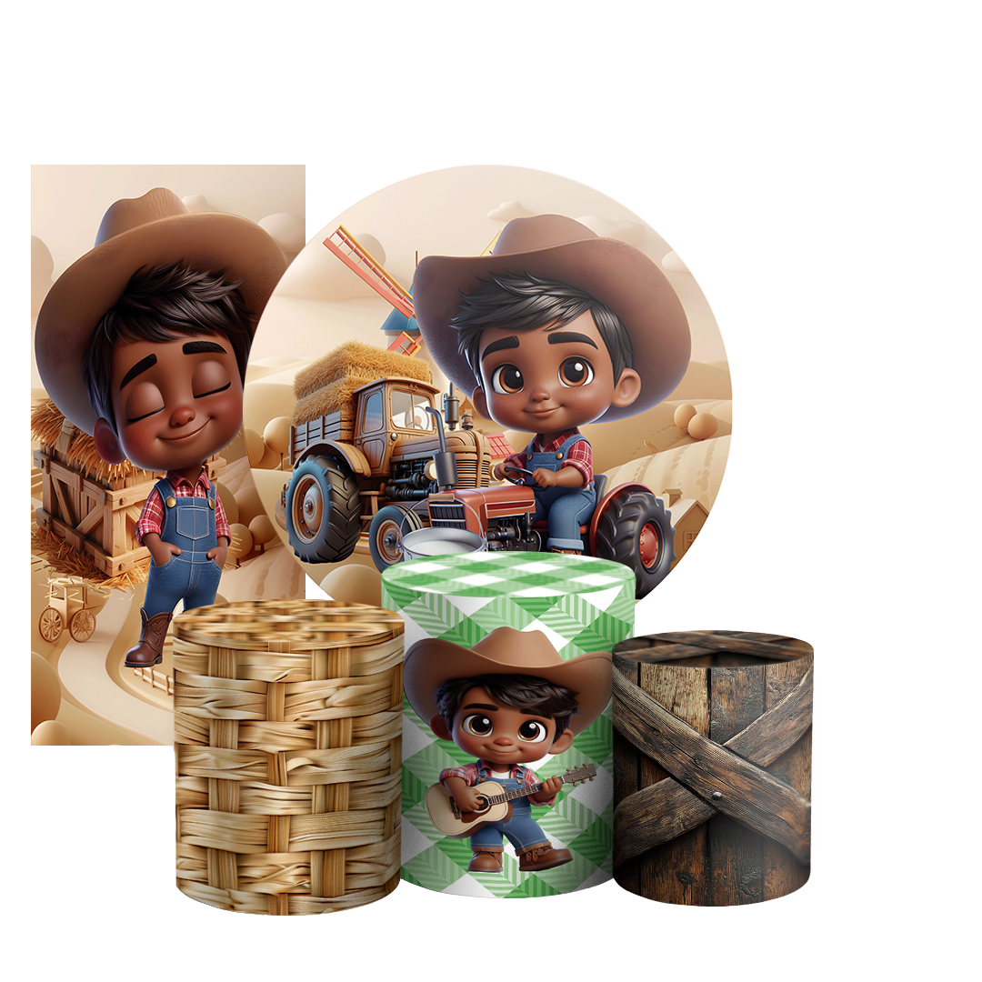 Arte Digital Painel de Festa - Fazendinha Menino 803386