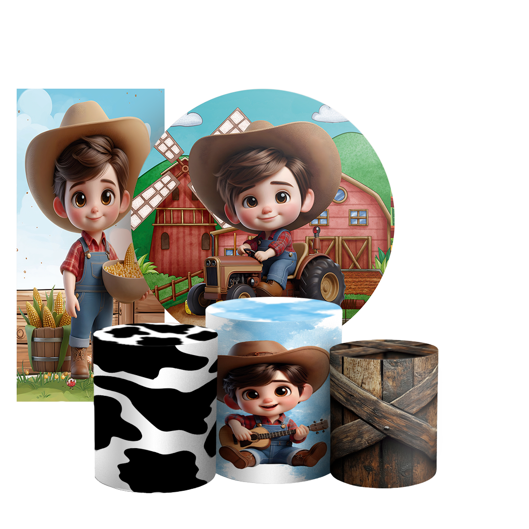 Arte Digital Painel de Festa - Fazendinha Menino 803387