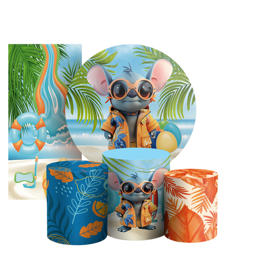Arte Digital Painel de Festa - Lilo E Stitch 803396