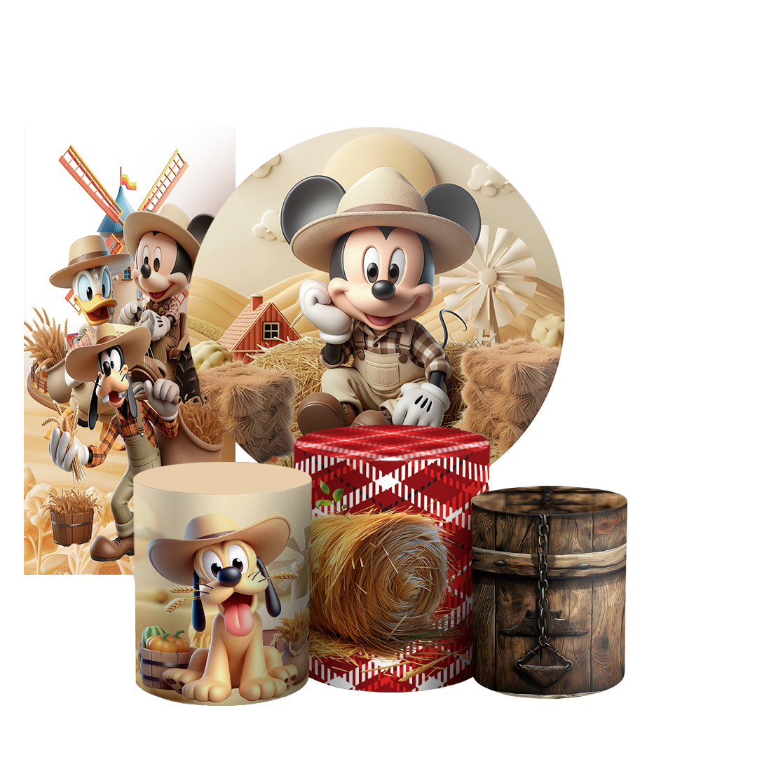 Arte Digital Painel de Festa - Mickey Fazendinha 803411