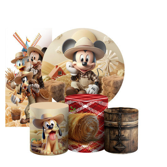 Arte Digital Painel de Festa - Mickey Fazendinha 803411