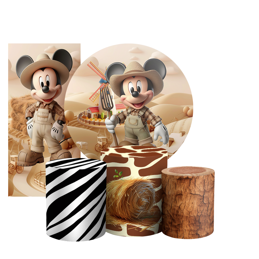 Arte Digital Painel de Festa - Mickey Fazendinha 803412