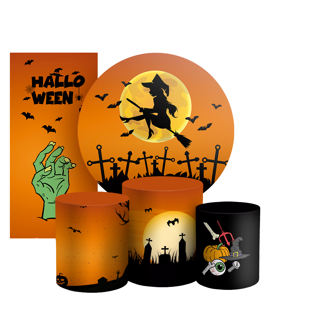 Arte Digital Painel de Festa - Dia das Bruxas Halloween 803431