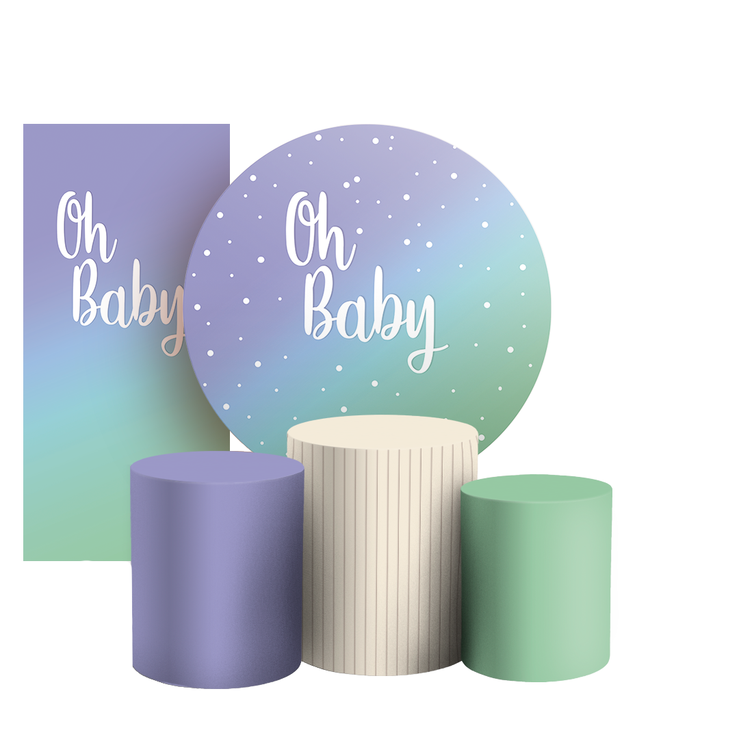 Arte Digital Painel de Festa - Oh Baby 803435