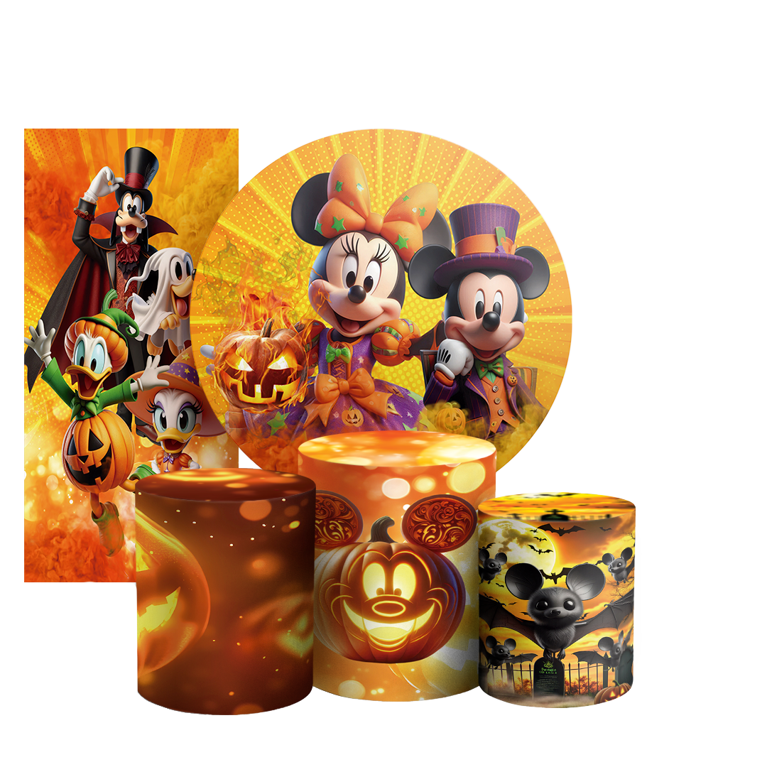 Arte Digital Painel de Festa - Mickey Dia das Bruxas Halloween 803448