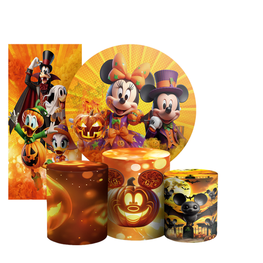 Arte Digital Painel de Festa - Mickey Dia das Bruxas Halloween 803448