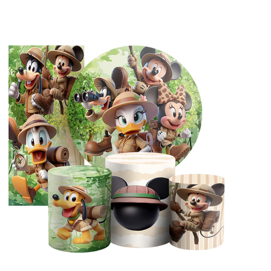 Arte Digital Painel de Festa - Mickey Safari 803451