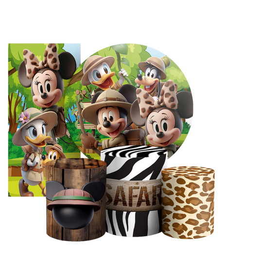 Arte Digital Painel de Festa - Mickey Safari 803452
