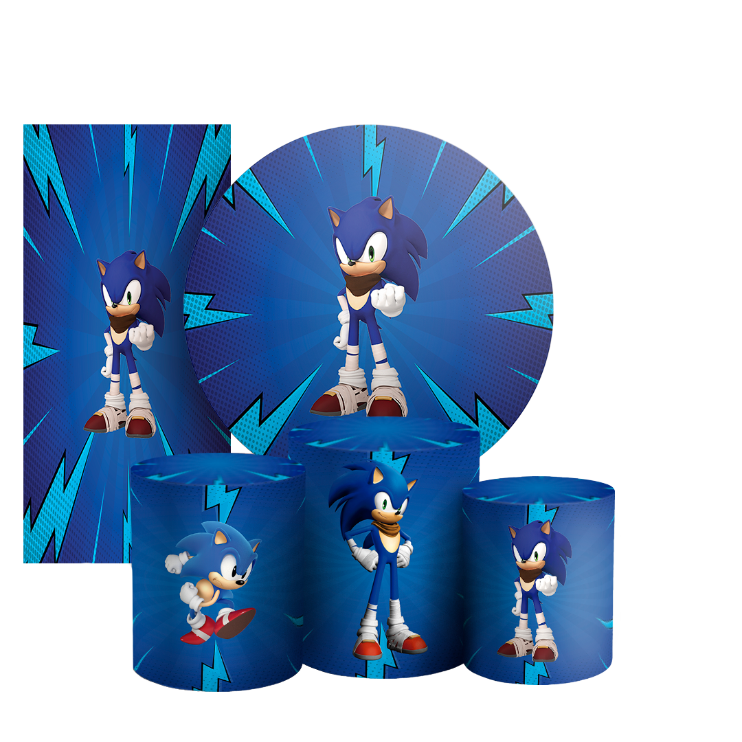 Arte Digital Painel de Festa - Sonic 803459